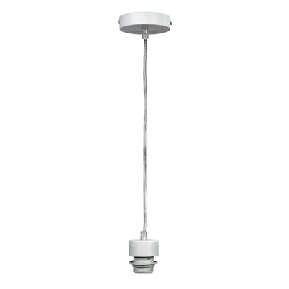 180cm E27 Suspension Kit White W/clear Cord - Parti Cord Clear