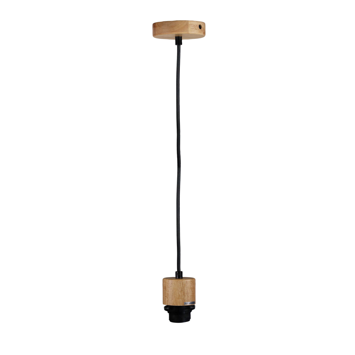 180cm E27 Suspension Kit - Parti Wood Black