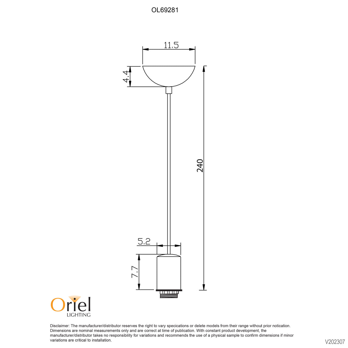 Single Drop 2M Suspension - Pop Red