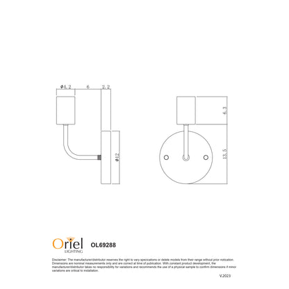 E27 Wall Light - Pip Brushed Brass