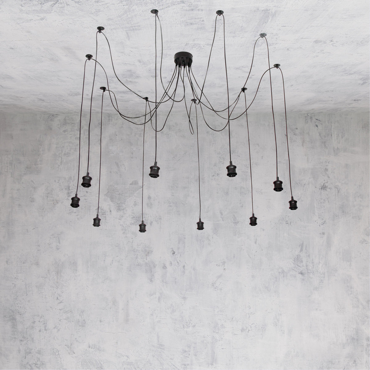10 Light Dropper Style Pendant - Rockby 10