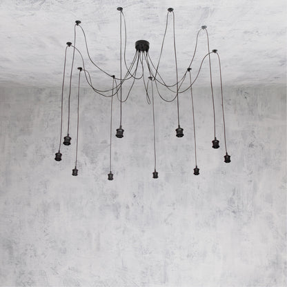 10 Light Dropper Style Pendant - Rockby 10