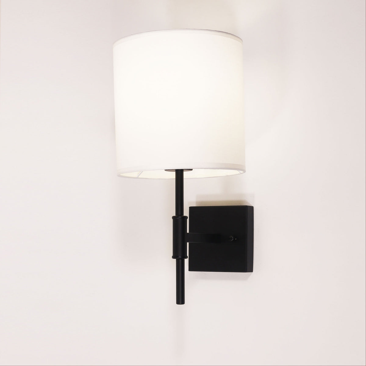Wall Sconce with Fabric Shade - Bella Black