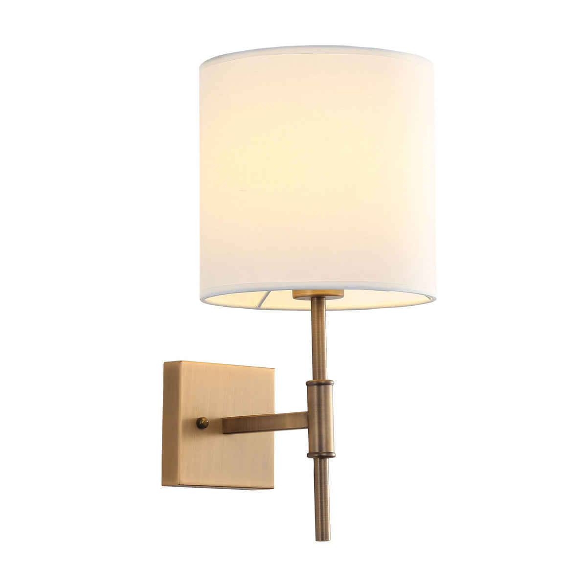 Wall Sconce with Fabric Shade - Bella Bronze