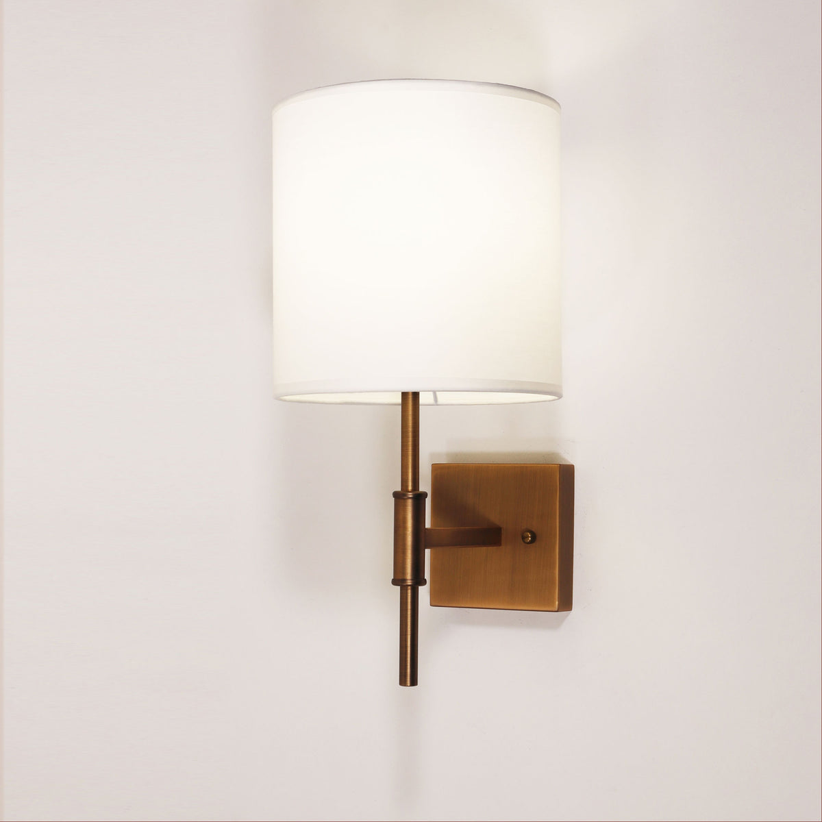 Wall Sconce with Fabric Shade - Bella Bronze