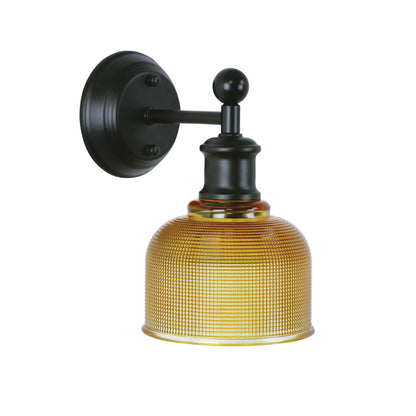 Holophane Glass Wall Light - Brighton Amber