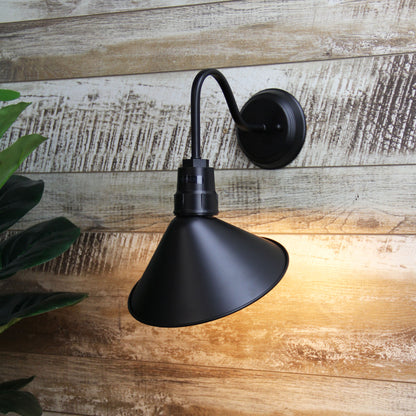 Industrial Vintage Style Wall Light - Derwent Black