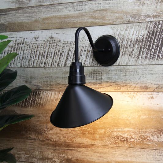 Industrial Vintage Style Wall Light - Derwent Black