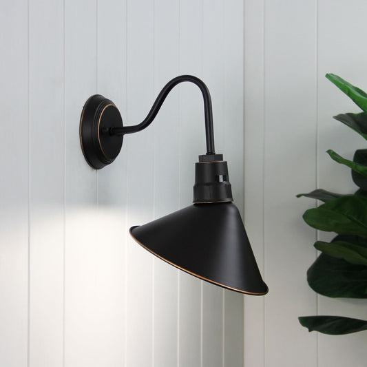 Industrial Vintage Style Wall Light - Derwent Dark Bronze
