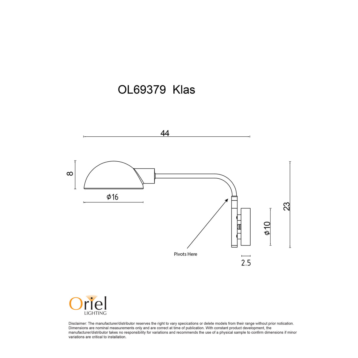 Swing Arm Wall Light - Klas