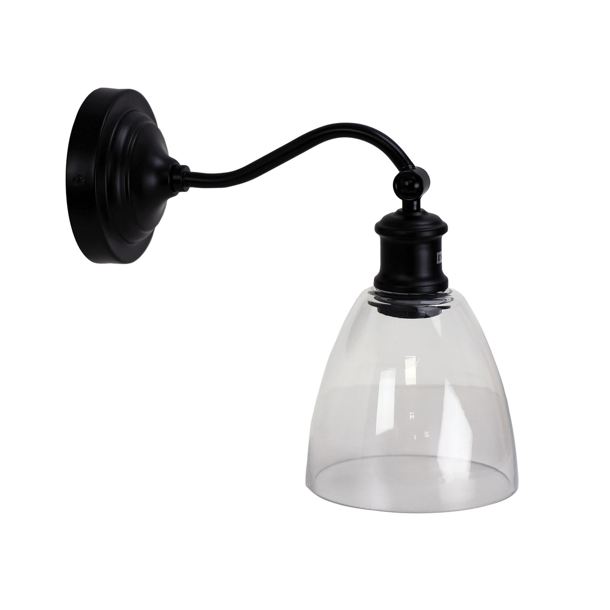 Black / Clear - Warwick Wall Light