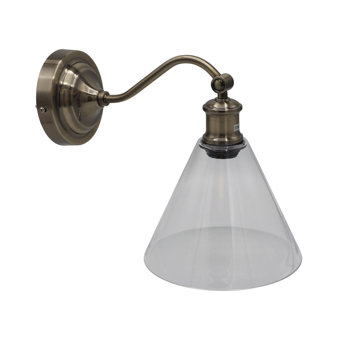 Hamptons Style Classic Wall Light - Abby Antique Brass