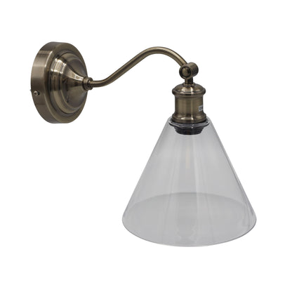 Hamptons Style Classic Wall Light - Abby Antique Brass