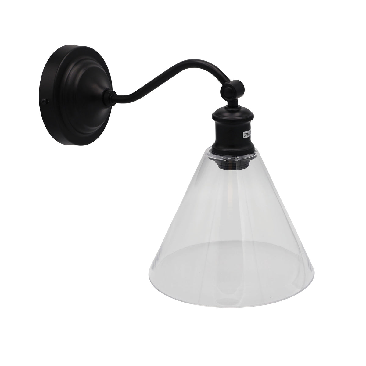 Hamptons Style Classic Wall Light - Abby Black