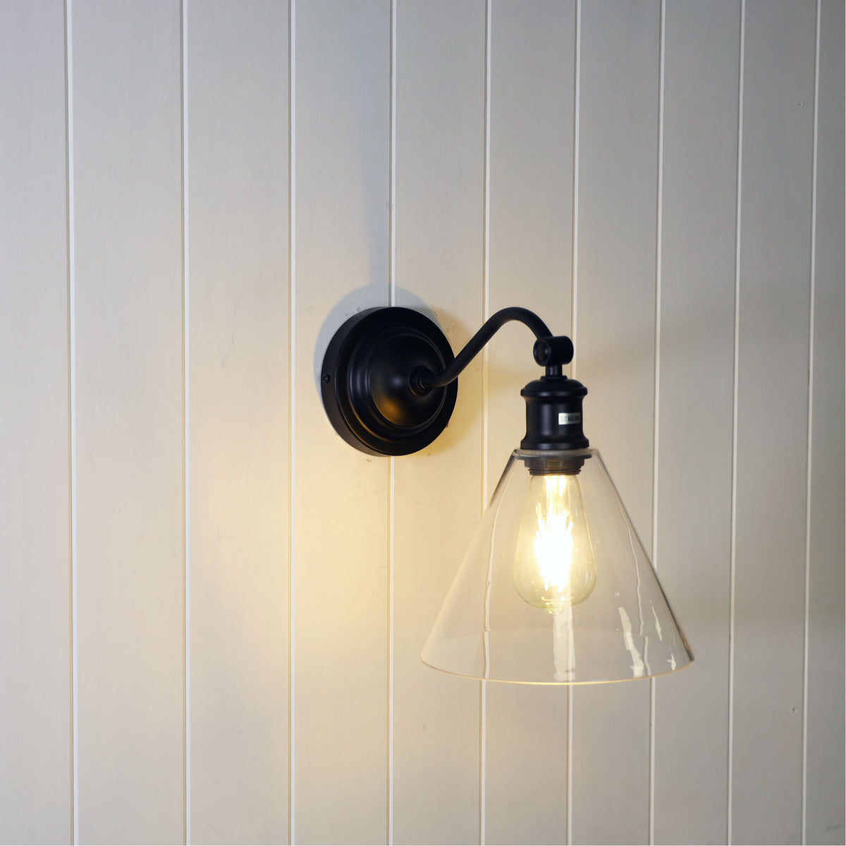 Hamptons Style Classic Wall Light - Abby Black