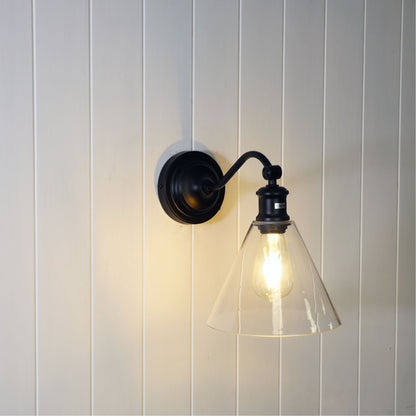 Hamptons Style Classic Wall Light - Abby Black