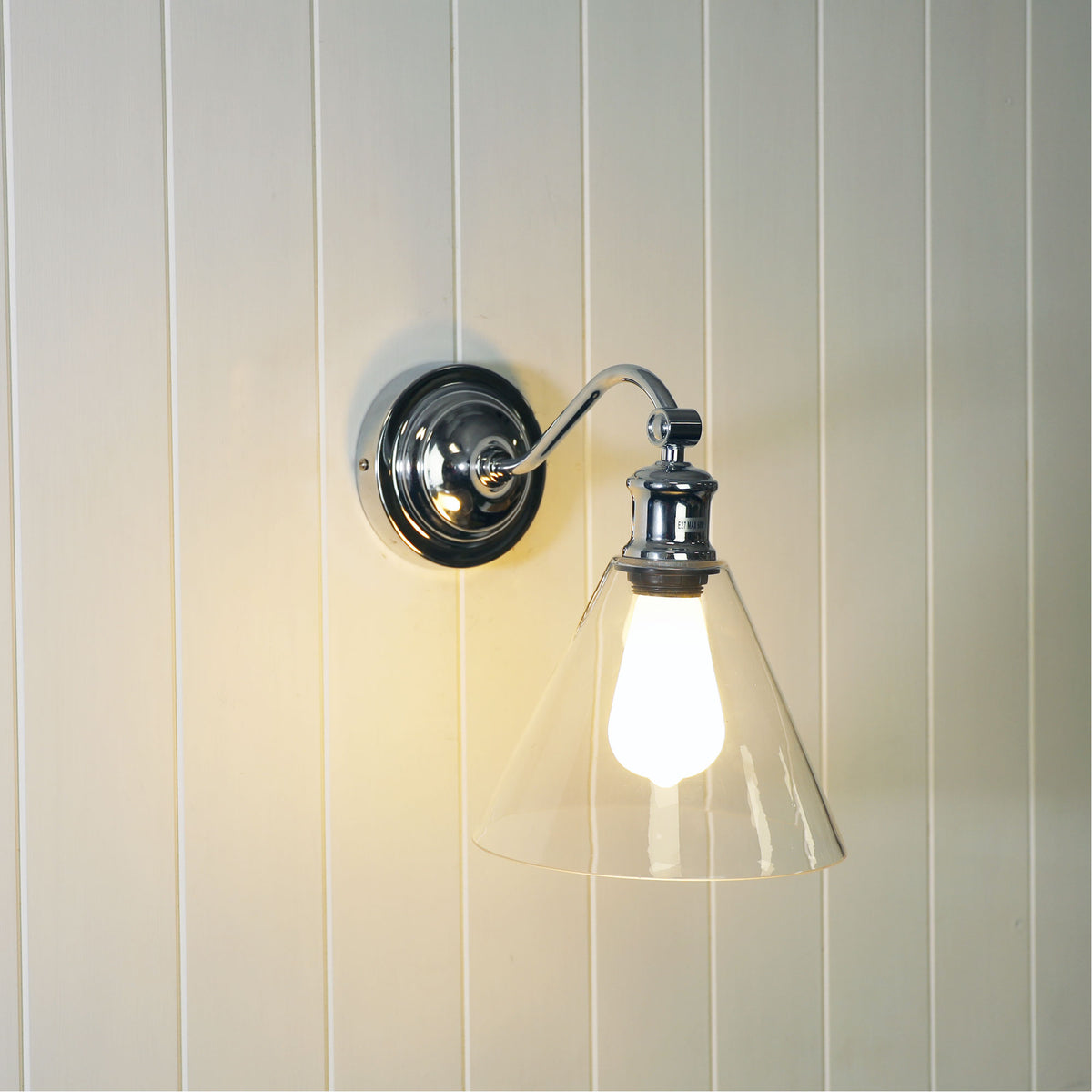 Hamptons Style Classic Wall Light - Abby Chrome