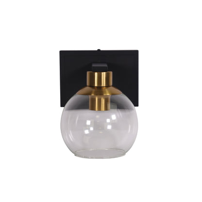 Clear Glass Wall Light - Clayton Single