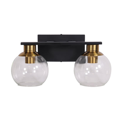 Clear Glass Wall Light - Clayton Double