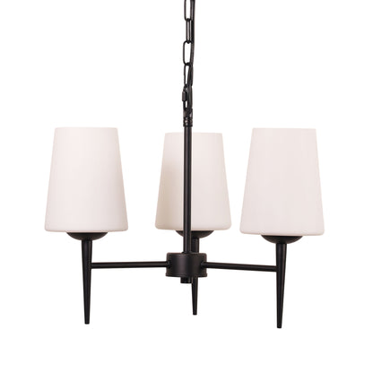 Retro Designer Triple Pendant - Foxdale 3 Black
