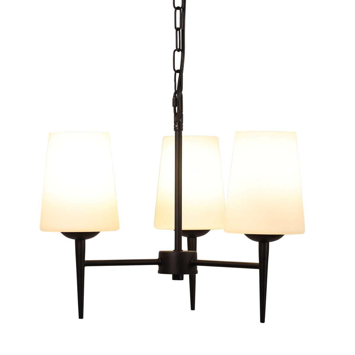 Retro Designer Triple Pendant - Foxdale 3 Black