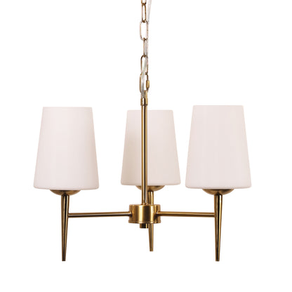 Retro Designer Triple Pendant - Foxdale 3 Satin Brass