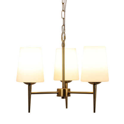 Retro Designer Triple Pendant - Foxdale 3 Satin Brass
