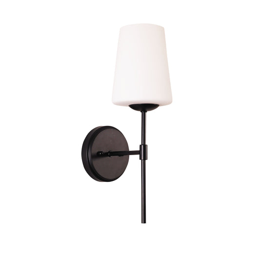 Opal Glass Wall Light - Kinbury Black