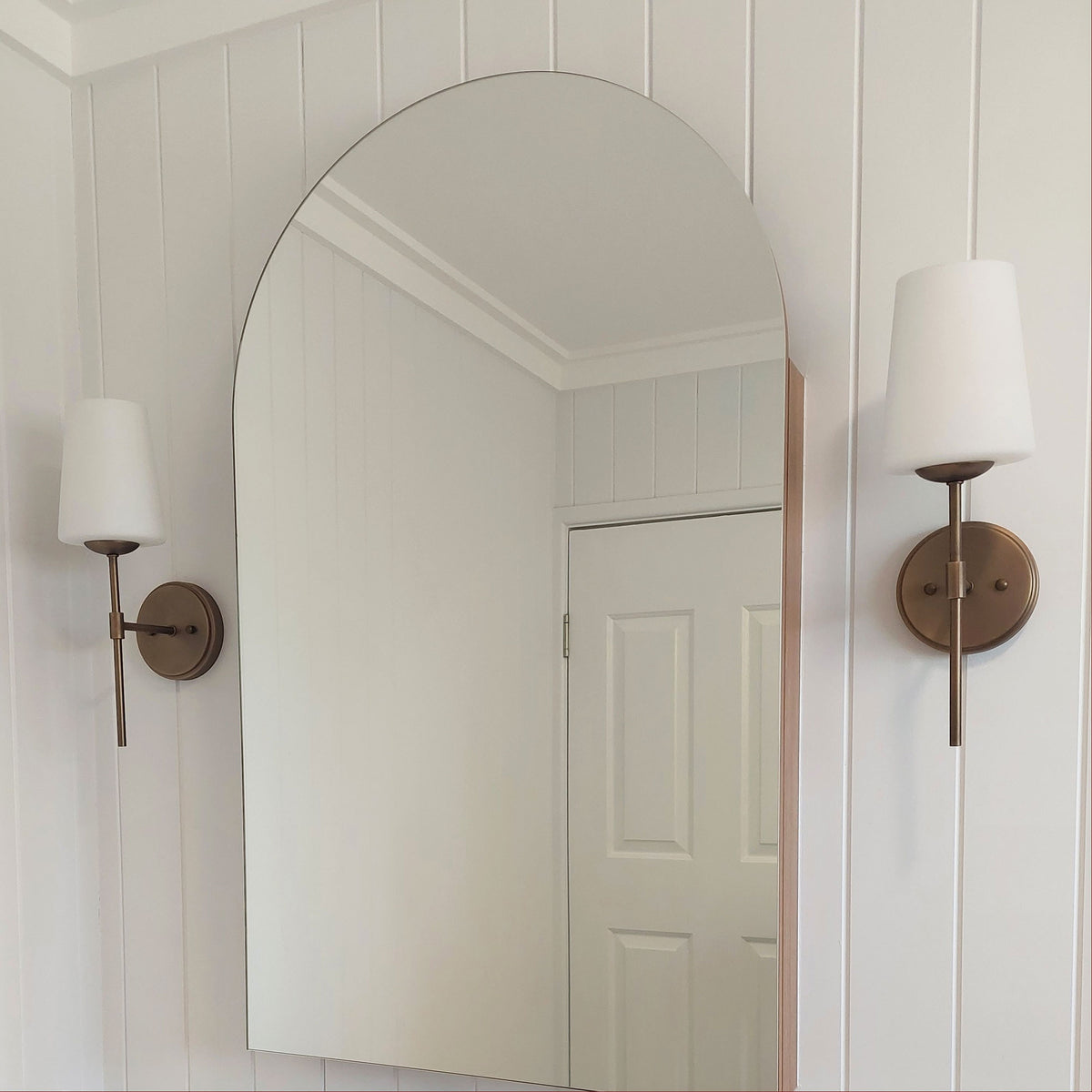 Opal Glass Wall Light - Kinbury Bronze
