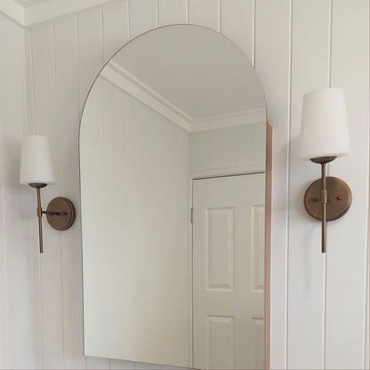 Opal Glass Wall Light - Kinbury Bronze