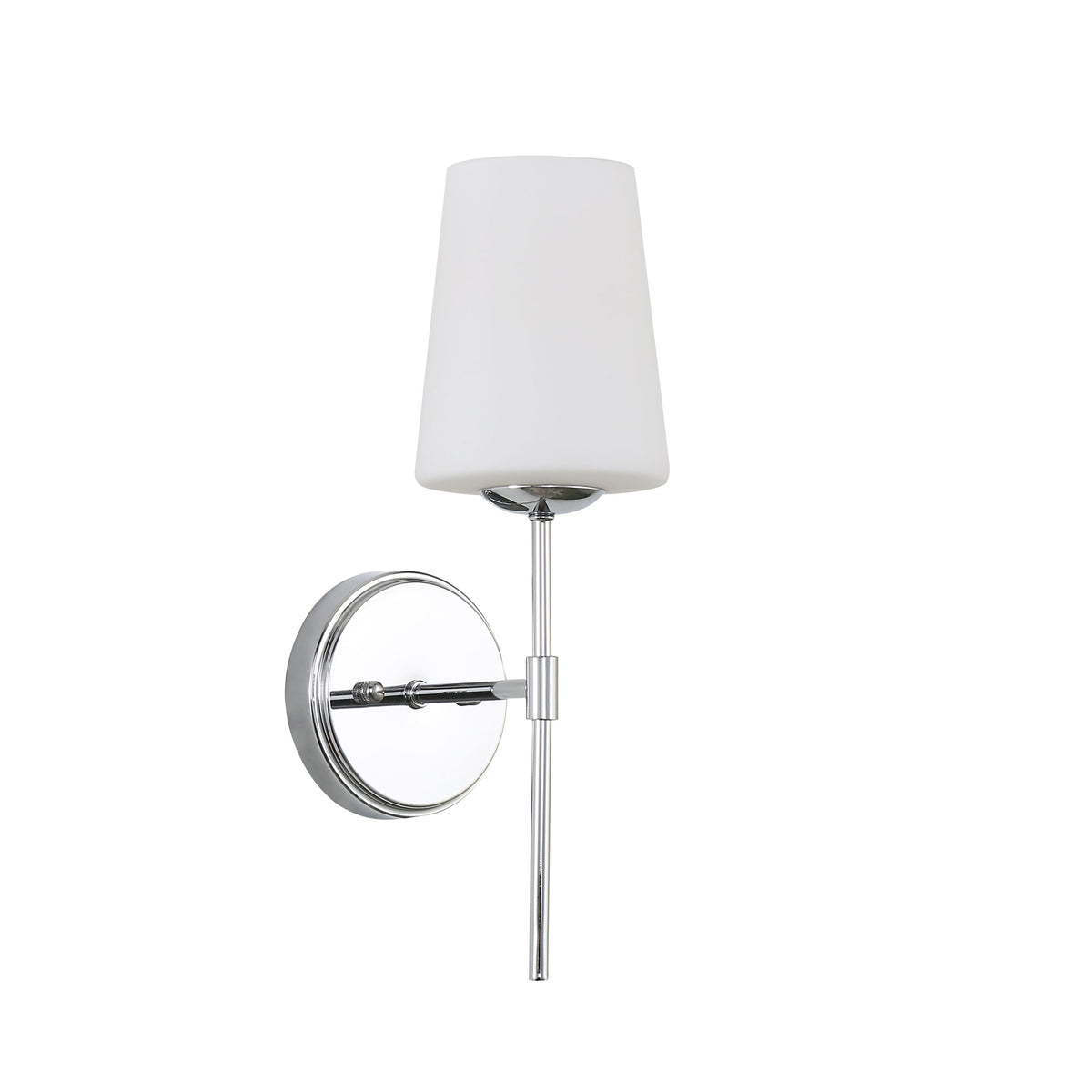 Opal Glass Wall Light - Kinbury Chrome