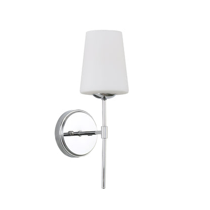 Opal Glass Wall Light - Kinbury Chrome