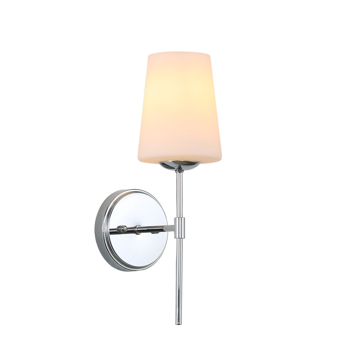 Opal Glass Wall Light - Kinbury Chrome