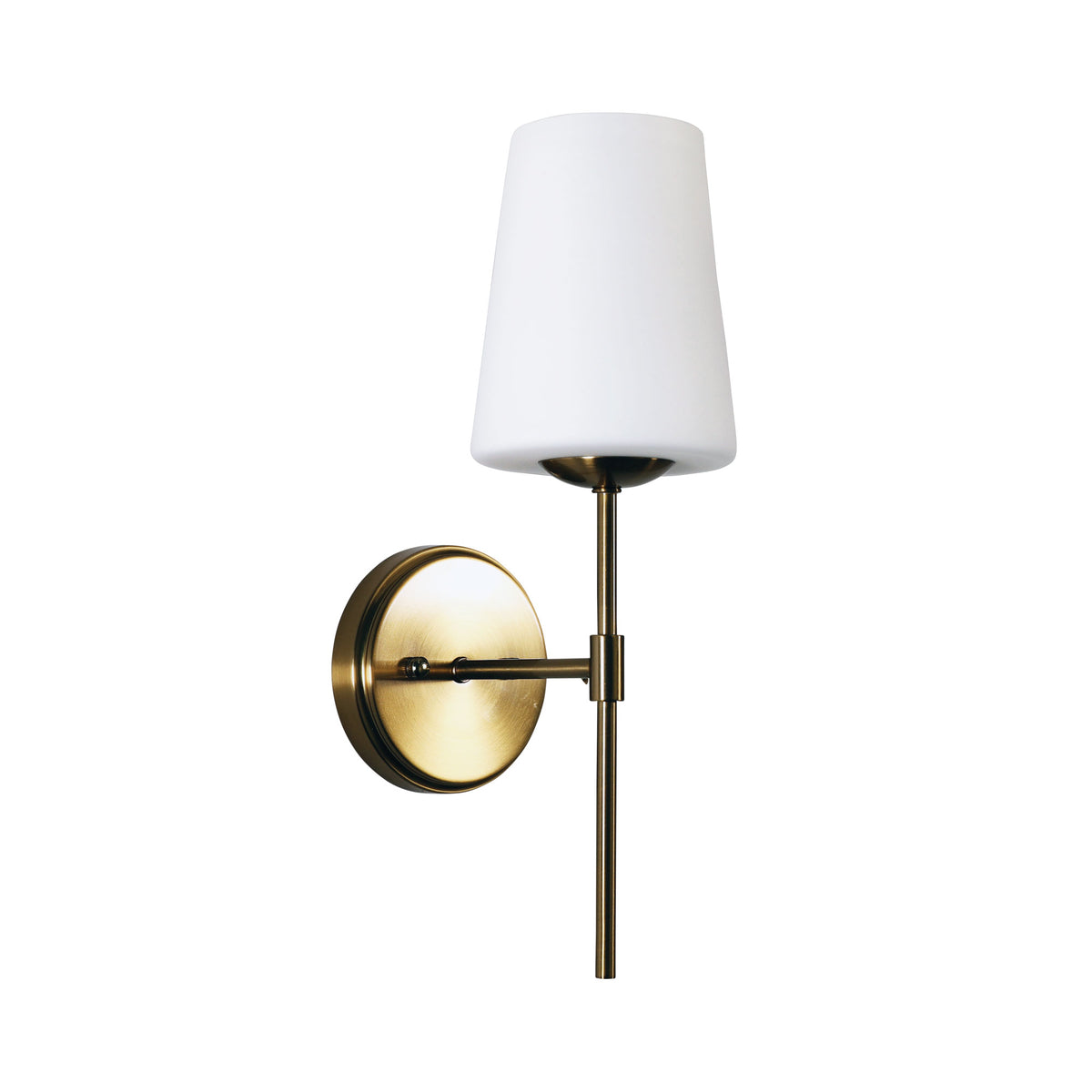 Opal Glass Wall Light - Kinbury Satin Brass