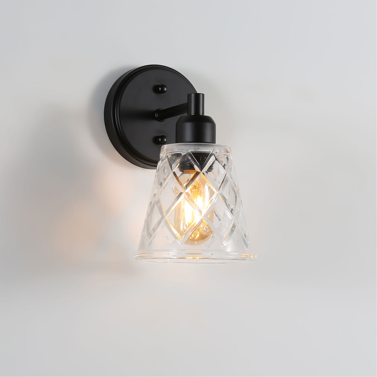 Vintage Cut Glass Wall Light - Dram Wall Light Clear