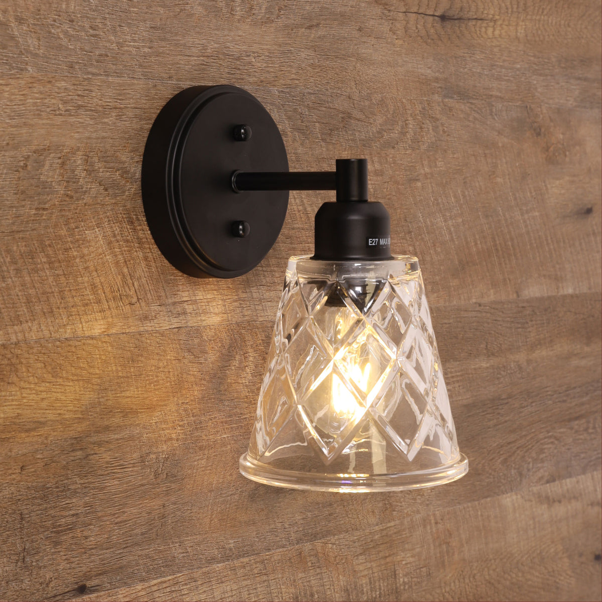 Vintage Cut Glass Wall Light - Dram Wall Light Clear