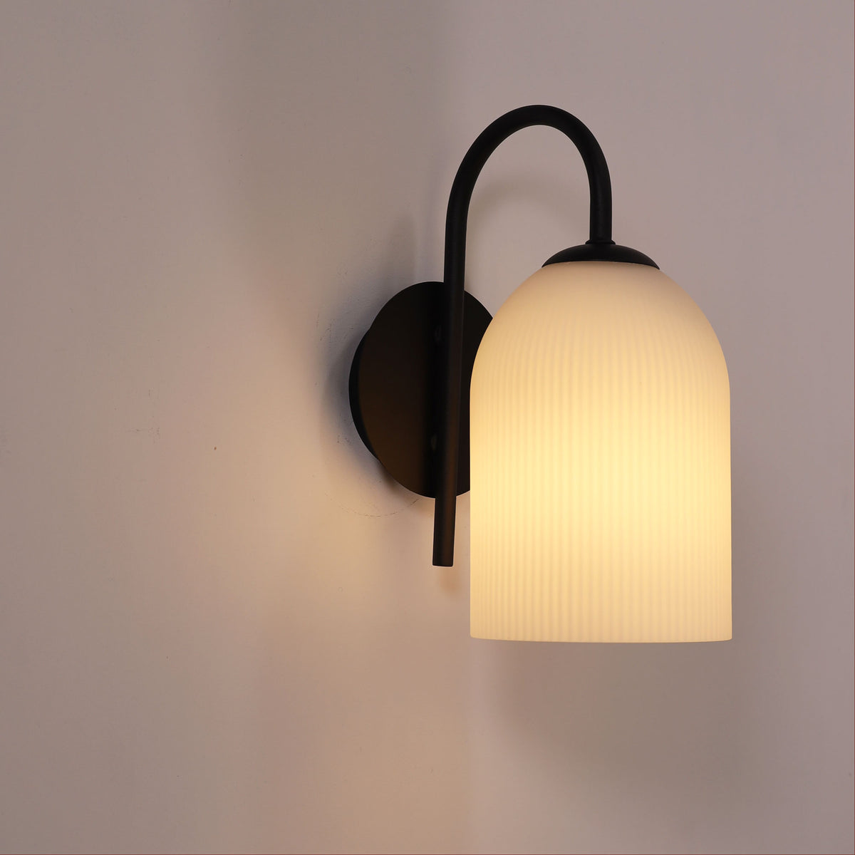Opal Matt Wall Light - Arley Wall Light Black