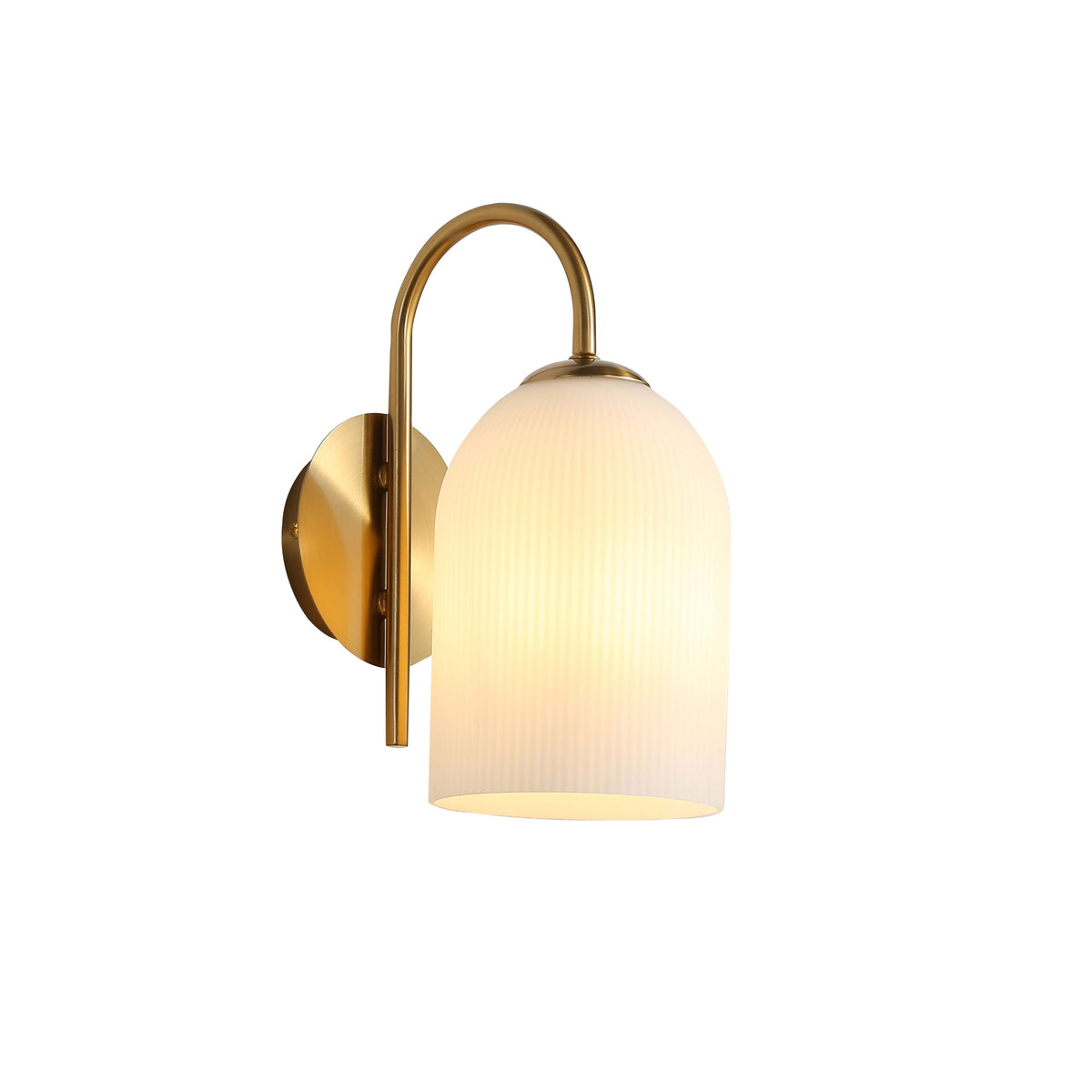 Opal Matt Wall Light - Arley Wall Light Satin Brass