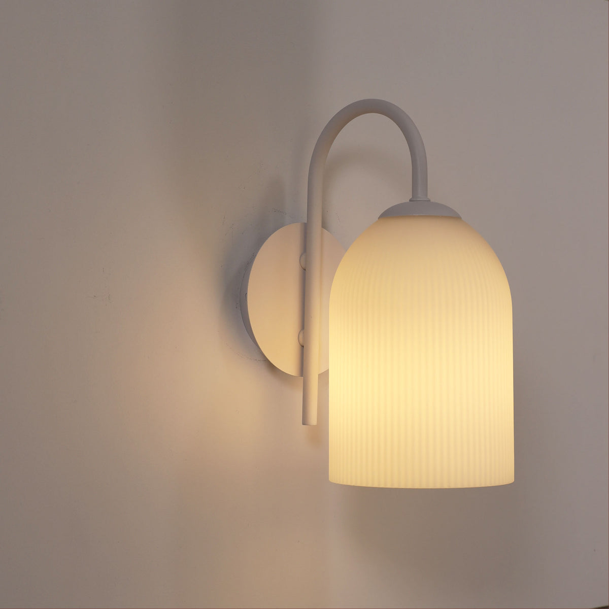 Opal Matt Wall Light - Arley Wall Light White