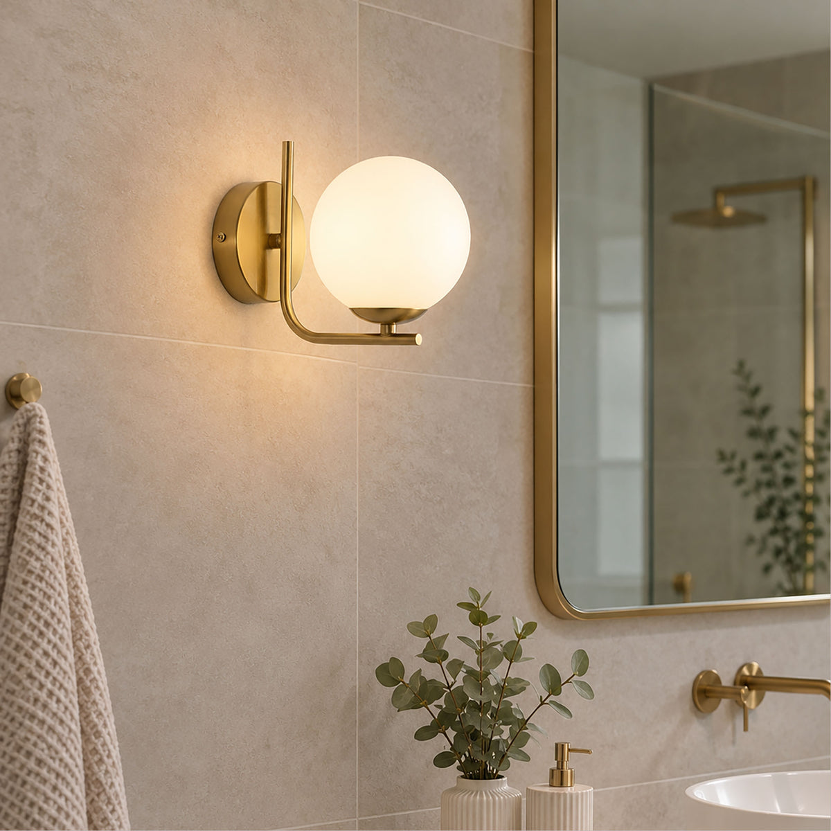 LED Wall Light - Dalton Satin Brass