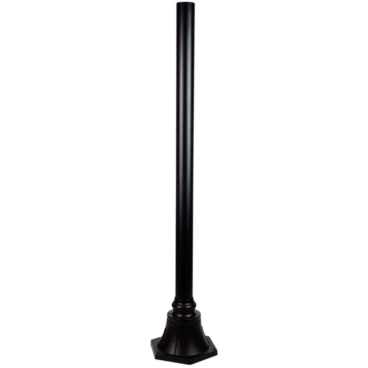 60mm Black Post with Flange - Plumb Post 1M