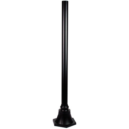 60mm Black Post with Flange - Plumb Post 1M