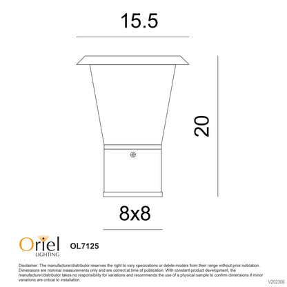 Pillar Mount Outdoor Light - Oblik