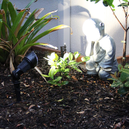 12V MR16 DIY Hooded Garden Spike - Thax Spike Black