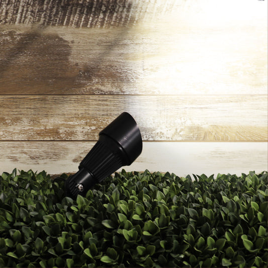 12V MR16 DIY Hooded Garden Spike - Thax Spike Black