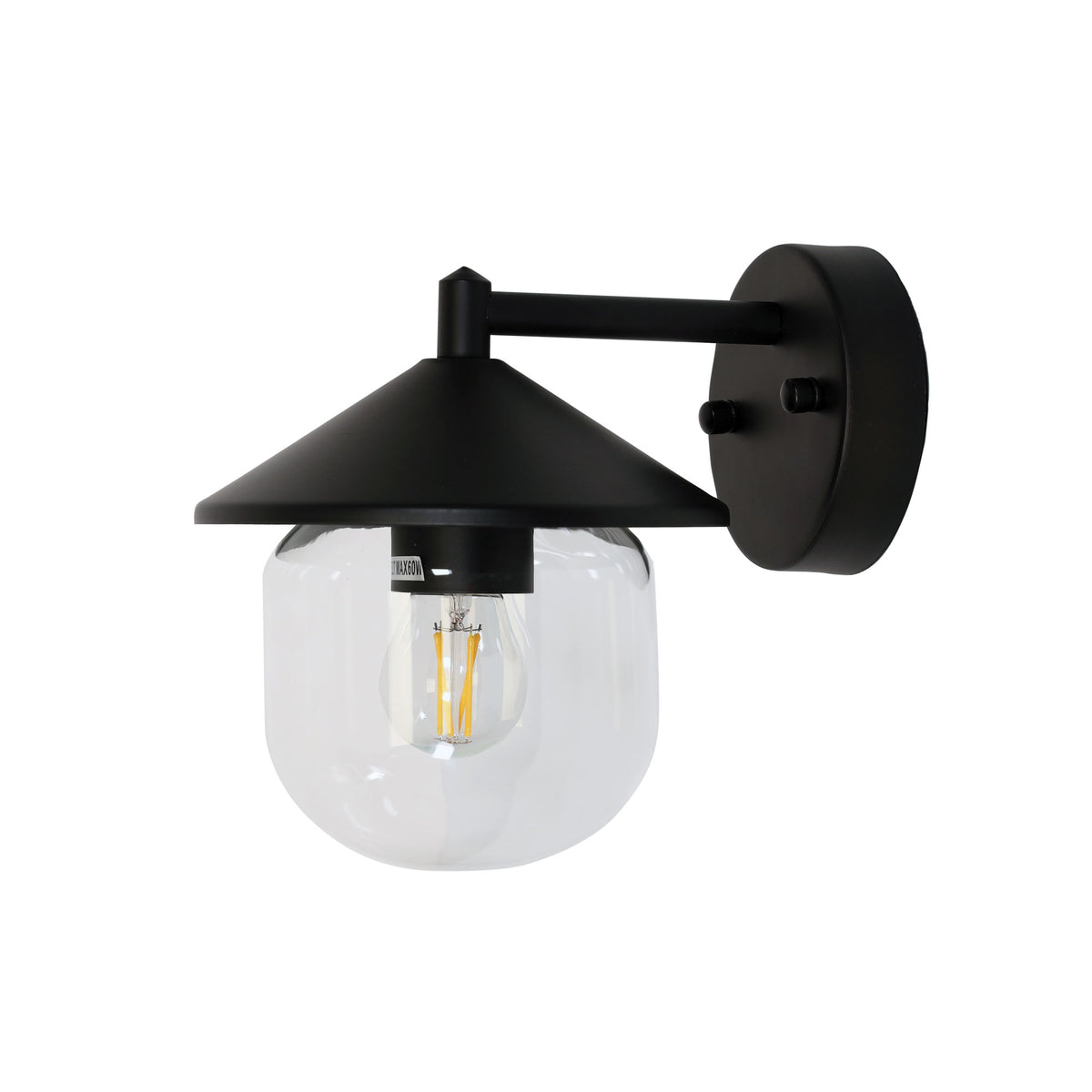 Black Outdoor Wall Light - Monza Black