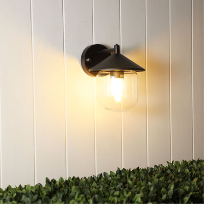 Black Outdoor Wall Light - Monza Black