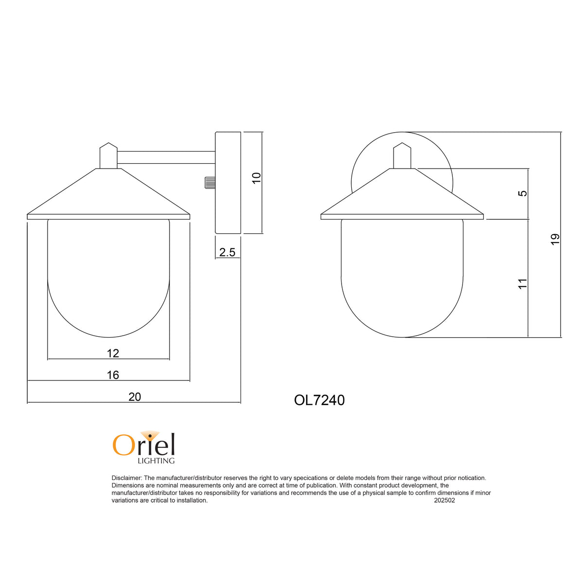 Black Outdoor Wall Light - Monza Black