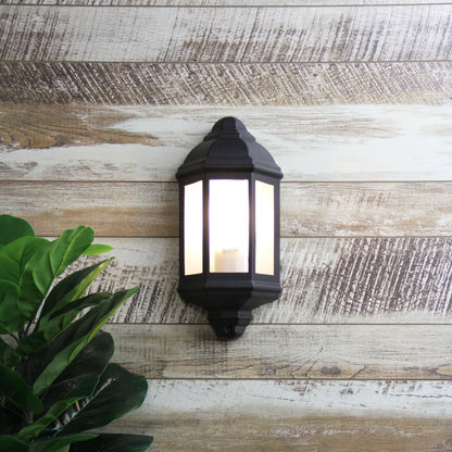 Traditional Outdoor Wall Sconce Black - Fenchurch Black