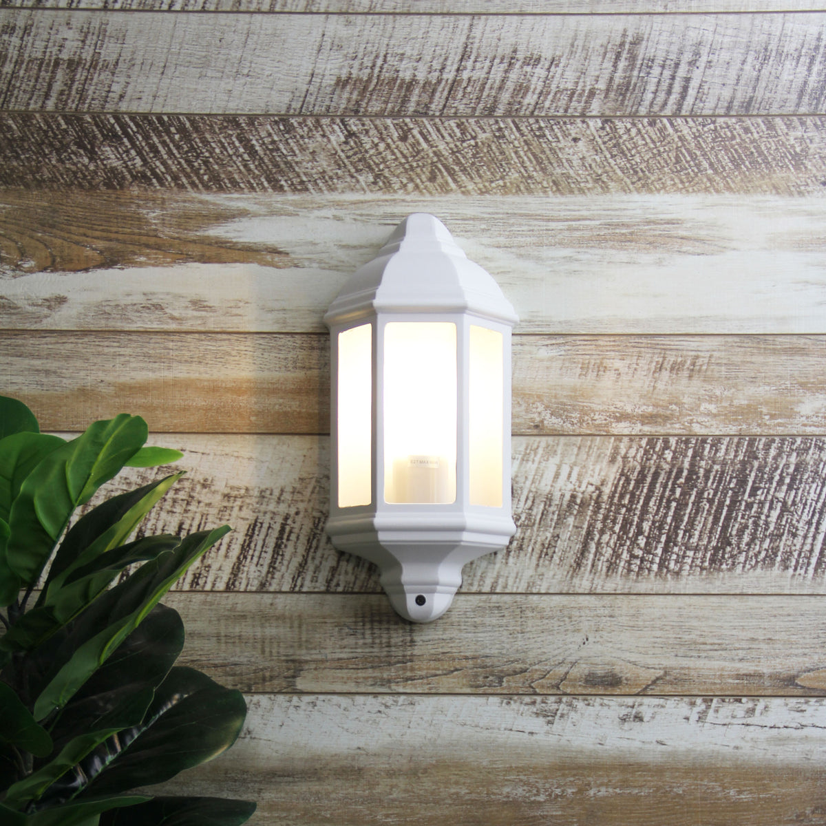 Traditional Outdoor Wall Sconce White - Fenchurch White